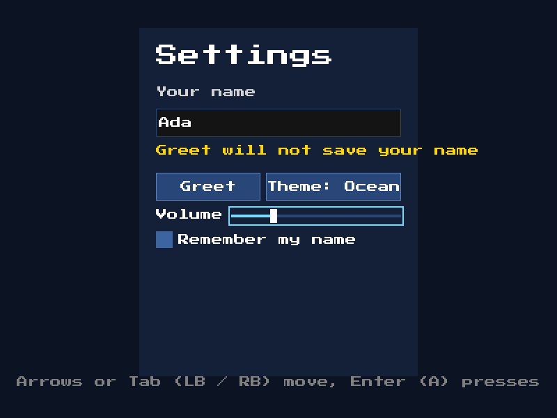 UI example